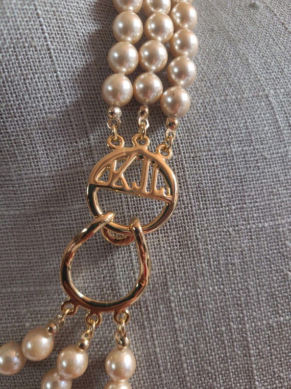 Vintage Kenneth Jay Lane faux pearl necklace - image 2