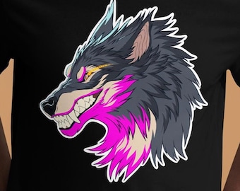 Wolf-Grafik-T-Shirt Tier Unisex lustiges T-Shirt