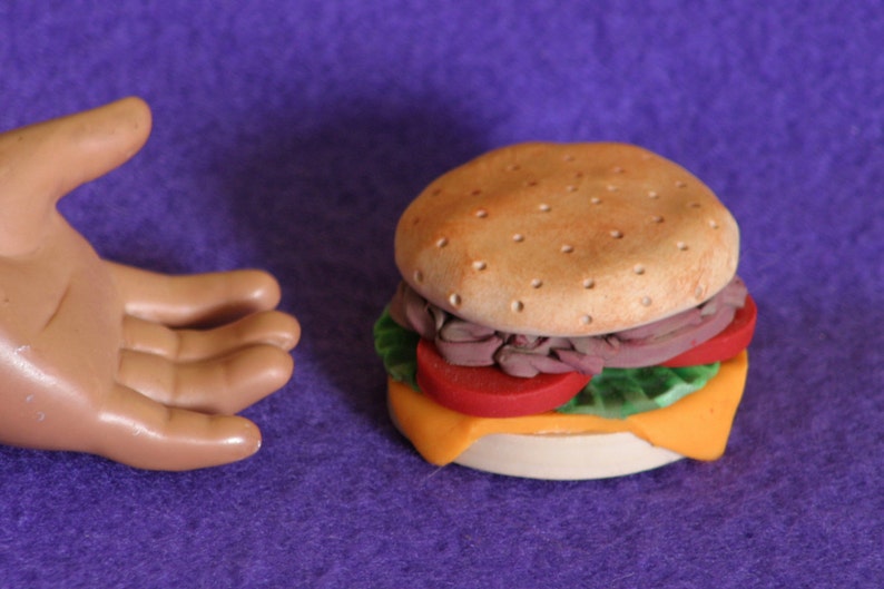 Hamburger & hotdog doll food for american girl doll image 3