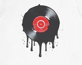 Dripping Vinyl Record T-Shirt | Music Retro Tee