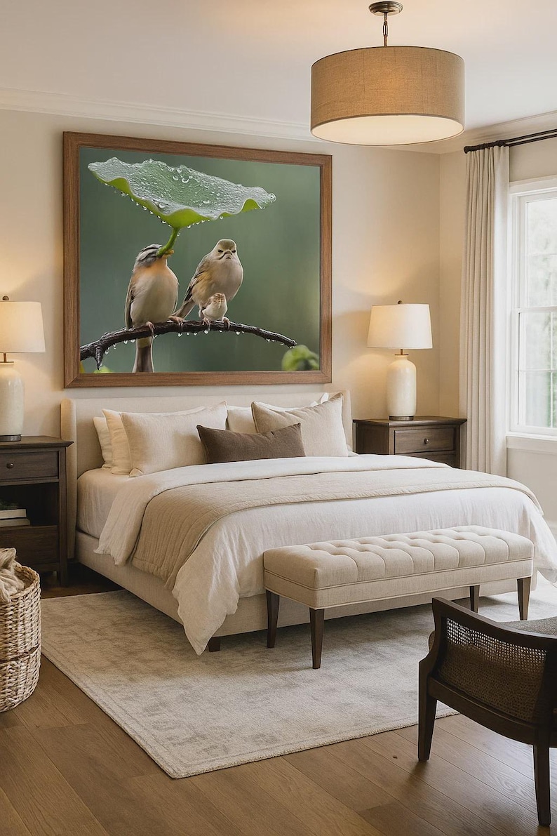 Shelter of Love Digital Wall Art, Family's Bird Printable Decor, Birds ...