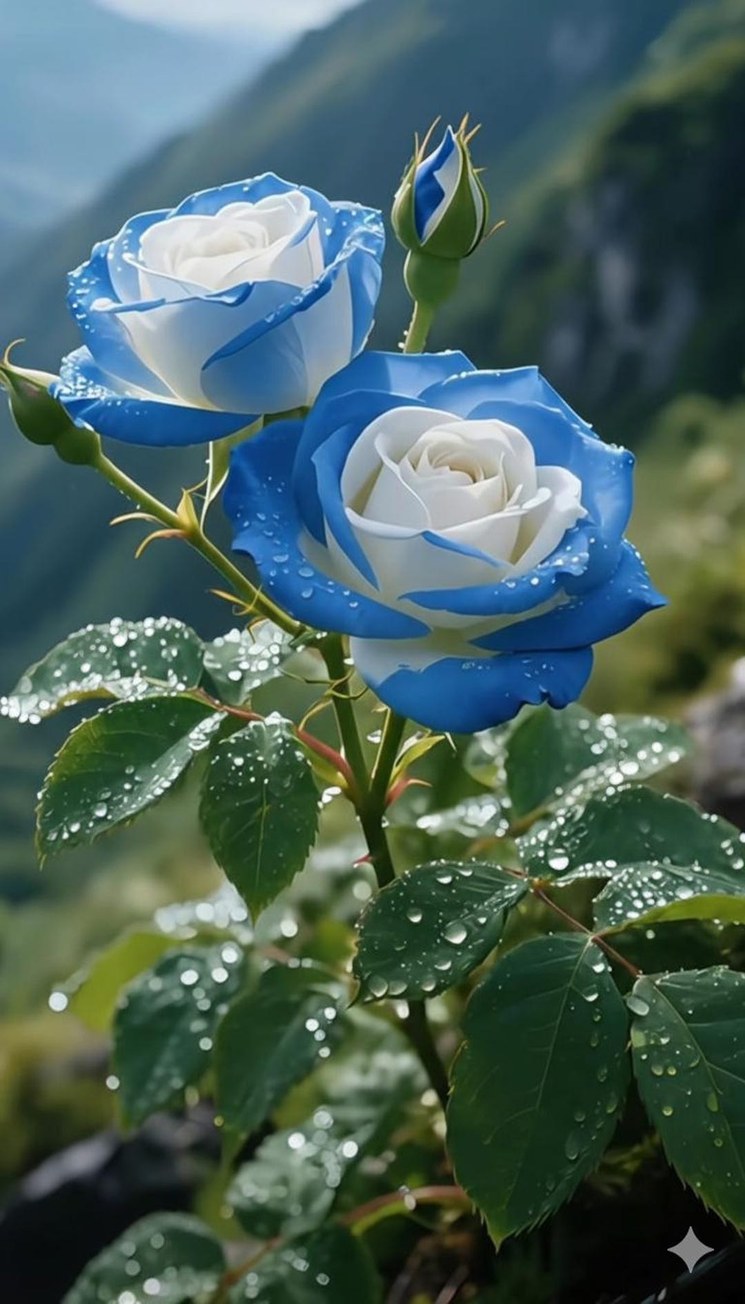 White Roses Blue Blue and White Rose Print: Elegant Floral Photography (digital Download ...