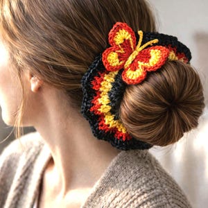 Butterfly Scrunchie Crochet Pattern PDF | Instant Download | Hair Accessory Pattern | Beginner Friendly Tutorial
