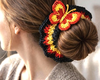 Butterfly Scrunchie Crochet Pattern PDF | Instant Download | Hair Accessory Pattern | Beginner Friendly Tutorial