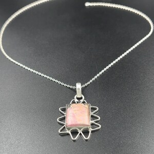 Rhodonite Pendant Necklace, 925 Silver Necklace, Anniversary Gifts, Handmade Necklace For Women, Gift For Her, Wedding Gifts, Birthday Gifts