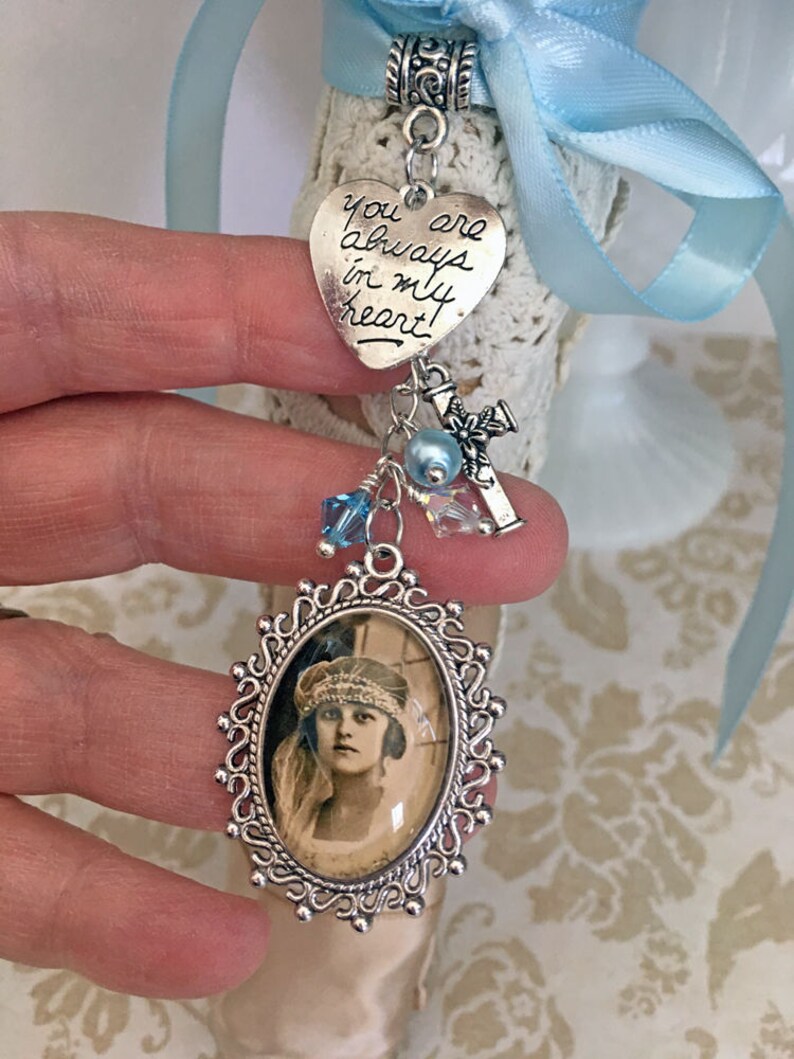 Wedding Charm Bridal Bouquet Pendant Personalized Something Etsy