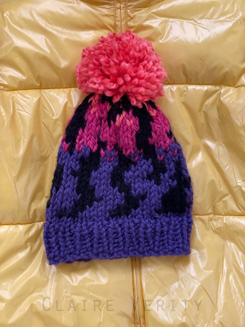 The Ombre Zebra Knit Hat image 3