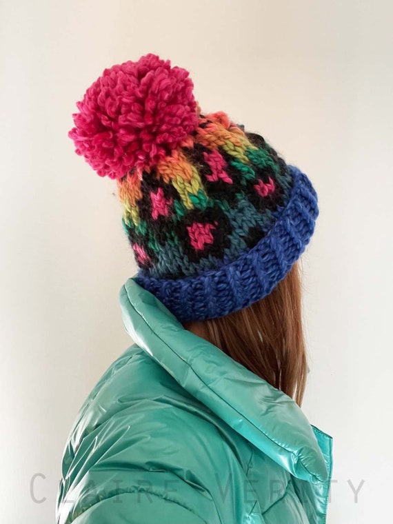 Pink Leopard Knit Beanie Pink Leopard Knit Beanie