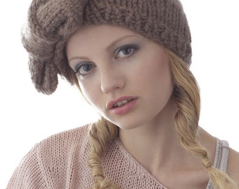 CUSTOM Bow Flapper Chunky Knit Hat