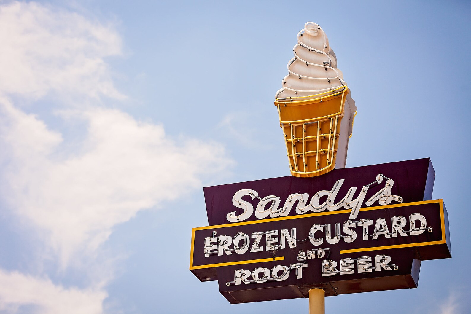 Sandy's Frozen Custard Neon Sign Print Neon Ice Cream Etsy