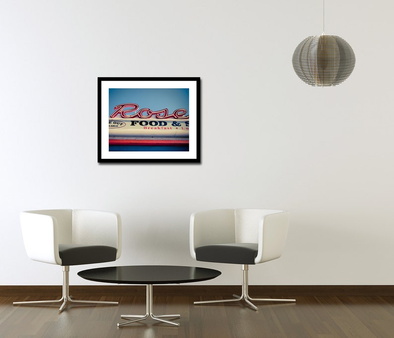 Somerville Neon Sign Davis Square Rosebud Diner Retro Etsy