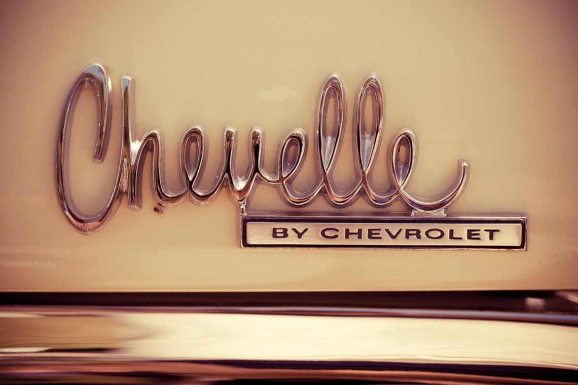 Chevelle by Chevrolet Classic Car Emblem Wall Art for Guys Etsy