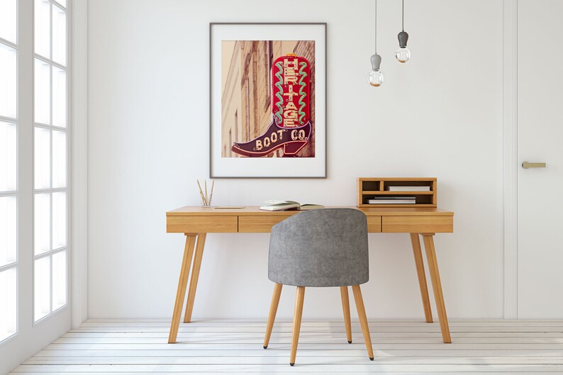 Austin Texas Wall Art Heritage Boot Neon Sign Photo Austin Etsy