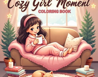 Cozy Girl Coloring Book | 50 Relaxing Pages (Digital Download)