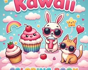 80-Page Kawaii Coloring Book – Japanese Art Illustrations (PDF)