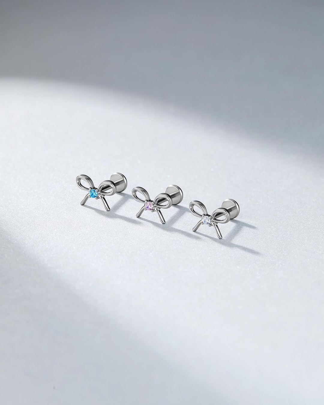 Rod Earring 18G/16G Implantable Threaded Rod Titanium Bow Earrings,helix Earring ...