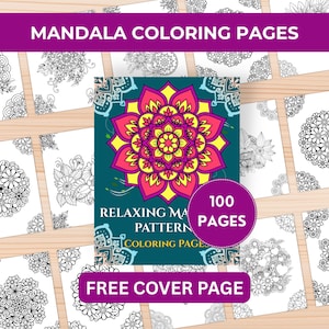 Mindful kleurplaten mandala: 100 kleurplaten voor volwassenen, ingewikkelde en gedetailleerde patronen, stressverlichting, leuke kerstactiviteit afdrukbare pdf
