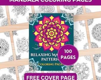 Mindful Mandala Colouring Pages:100 Adult Coloring Pages, Intricate & Detailed Patterns, Stress Relief, Fun Christmas Activity Printable PDF