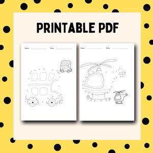 50 Printable Dot to Dot Activity Sheets for Kids – 8.5x11 in PDF ...