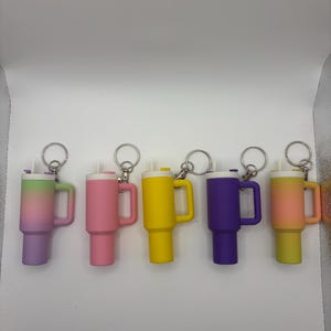 Stanley cup tumbler inspired keychain chapstick holder