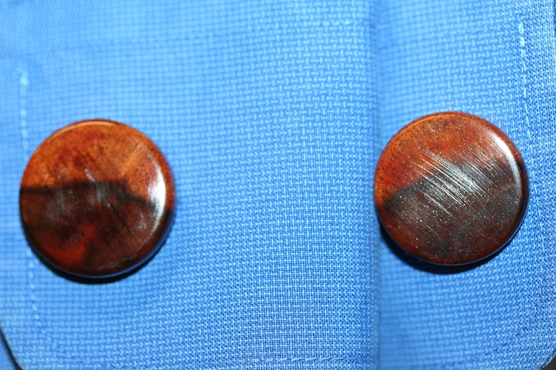 Handcrafted Exquisite Hawaiian Koa 24 ct Gold Plated Cuff Links