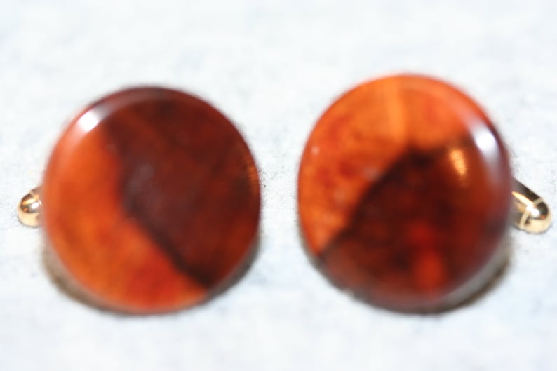 Handcrafted Exquisite Hawaiian Koa 24 ct Gold Plated Cuff Links
