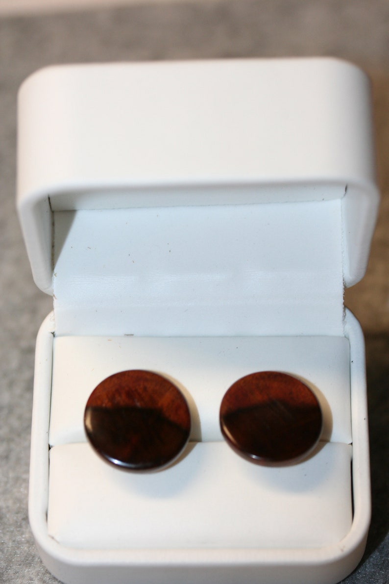 Handcrafted Exquisite Hawaiian Koa 24 ct Gold Plated Cuff Links
