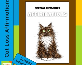Pet Loss Affirmations for Children | Printable Self-Talk Statements for Cat Grief