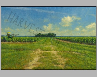Rustic Tractor Landscape Print