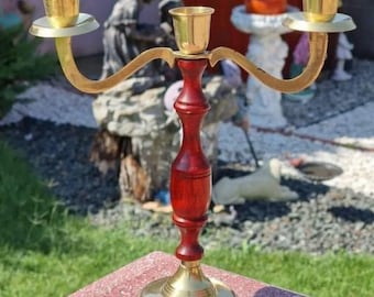 Candelabro estilo Art Déco de 3 brazos, 20 cm x 20 cm