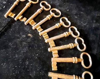 Lot von 9 Vintage alte Schlüssel