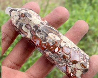 Natural Money Agate Tower | Wealth  Success Crystal | Abundance & Positive Energy Stone