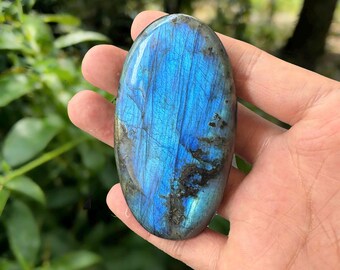 High Flash Labradorite Palm Stone, Blue Flash Crystal, Magic Stone of Transformation, Protection Crystal, Worry Stone, Spiritual Gift