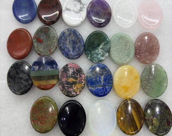 Crystal Worry Stone: Natural Gemstone Palm Stone for Stress Relief