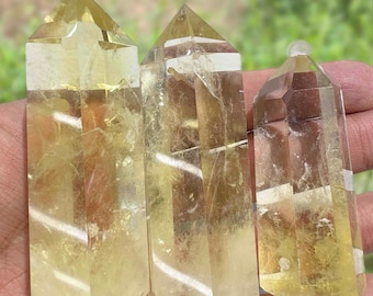Natural Citrine Tower | Golden Healing Crystal | Abundance & Positive Energy Stone