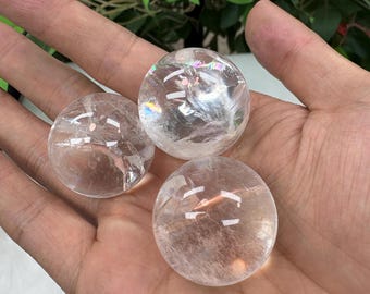 Clear Quartz Sphere: 30mm Crystal Ball for Healing & Meditation