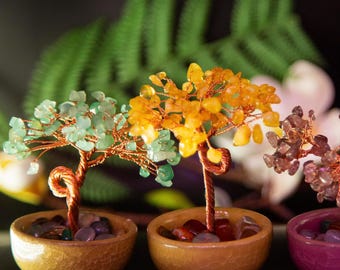 Citrine Crystal Money Tree, Feng Shui Wealth Decor
