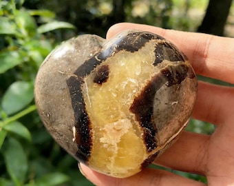 196g Natural Septarian Heart, 7cm Dragon Stone Crystal, Grounding Earth Energy, Unique Altar Decor