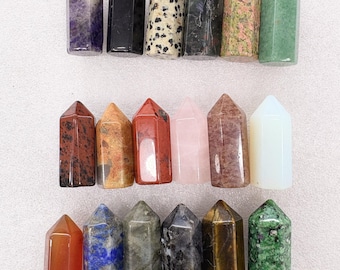 5cm Gemstone Crystal Point Tower: Healing Energy Decor