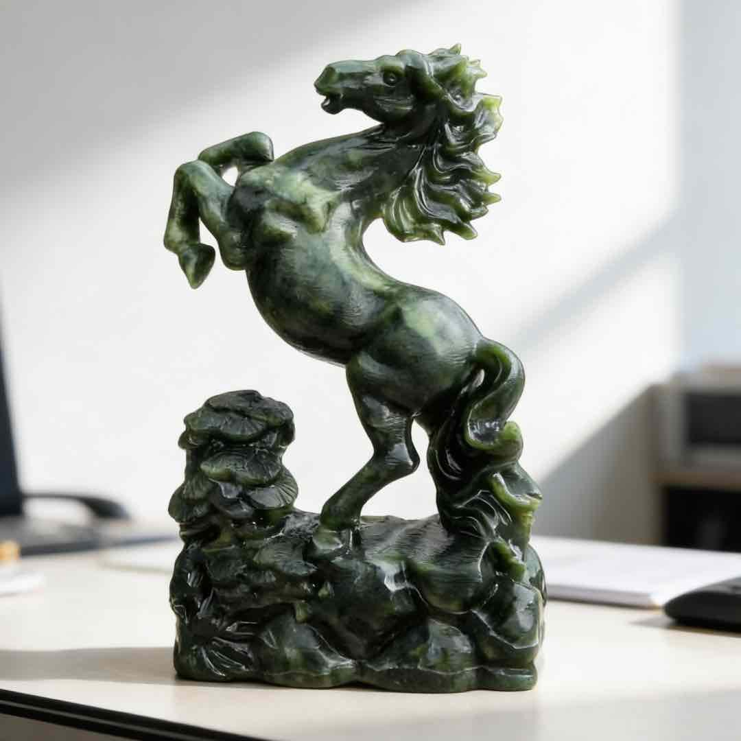 翡翠の馬像 - Etsy 日本