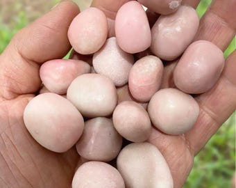 100g Natural Pink Opal Tumbled Stones | 20–30mm | Emotional Healing & Heart Chakra Crystal