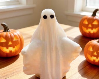3.1‘’Natural Marble Ghost Sculpture | Hand Carved Halloween Decor | Spooky Gift