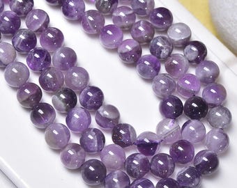 4-10mm Natural Dream Amethyst Beads Strand  Round Gemstone Beads for DIY Jewelry Making