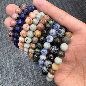 Buy 3 Get 1 Free /10mmNatural crystal bracelet, healing bracelet, energy bracelet, Qingxin stone rose quartz bracelet leopard print bracelet
