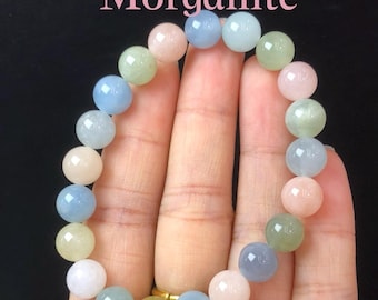 Natuurlijke morganietarmband: beryledelsteen voor liefde en genezing