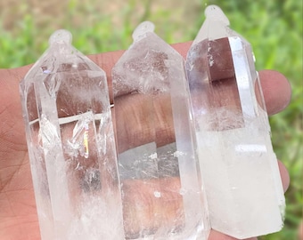 Natural Clear Quartz Tower | Healing Crystal Point | Energy Cleansing & Meditation Stone