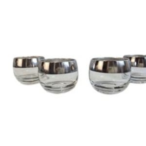 Set of 4 Dorothy Thorpe Roly Poly Glasses - Mid-Century Modern Cocktail Luxury