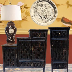 Japandi & Chinoiserie Lighting + Storage Bundle | Alabaster, Ginger Jar, Tansu Pair