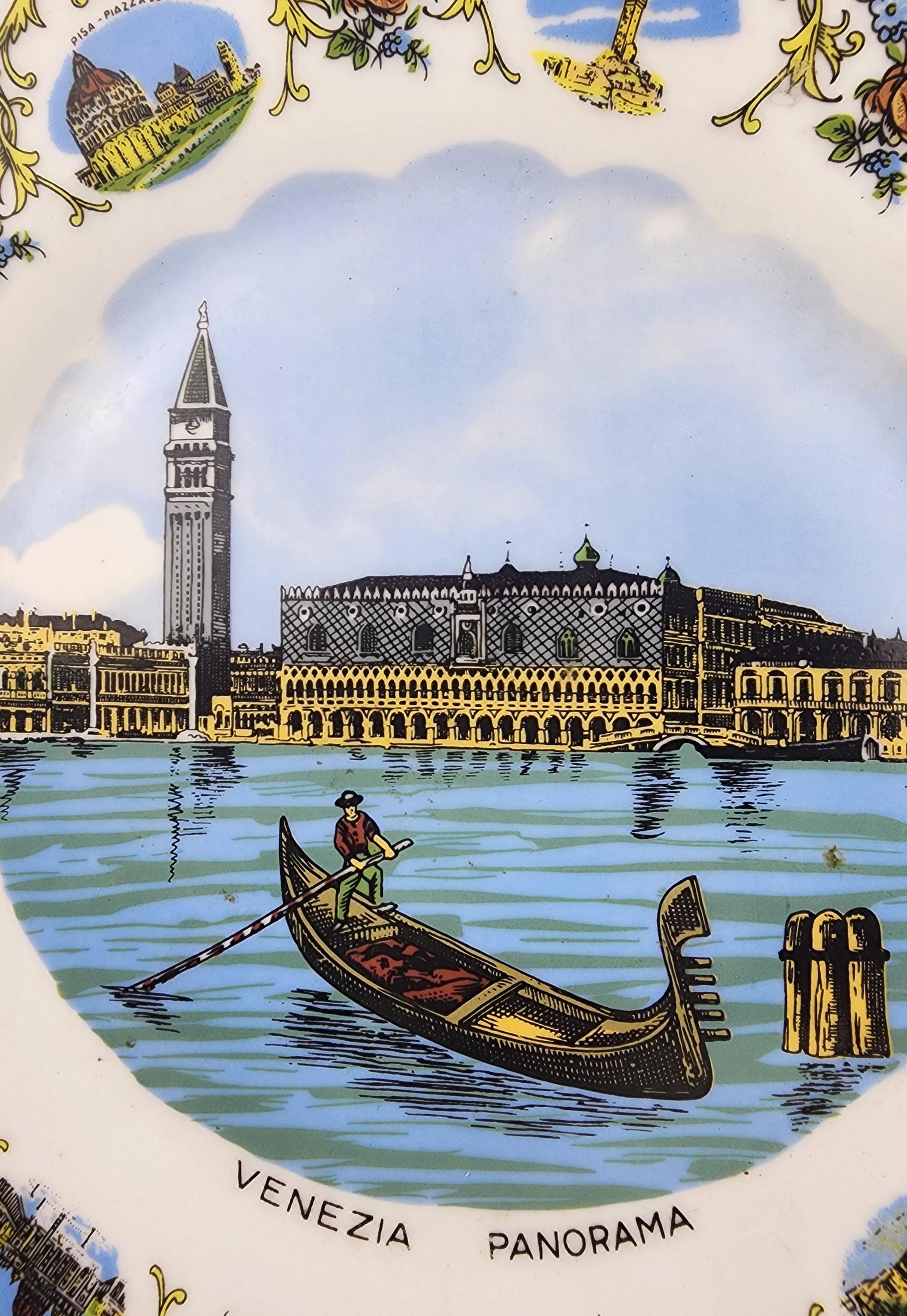 Richard Ginori Venezia Panorama Souvenir Plate – 9.5