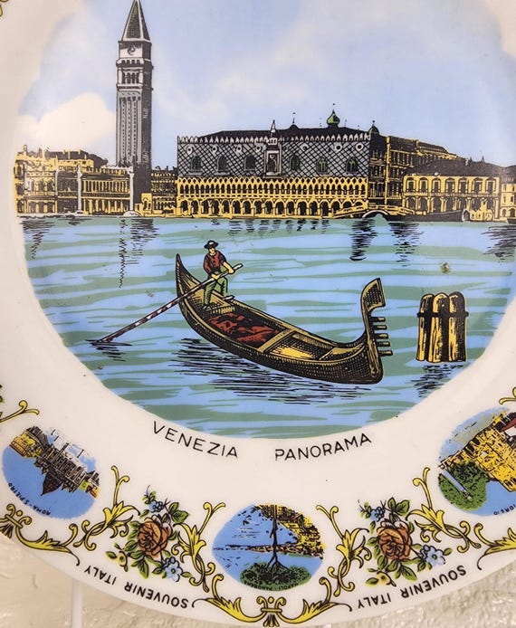Richard Ginori Venezia Panorama Souvenir Plate – 9.5